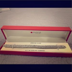 Macy’s Sterling Silver Diamond Bracelet